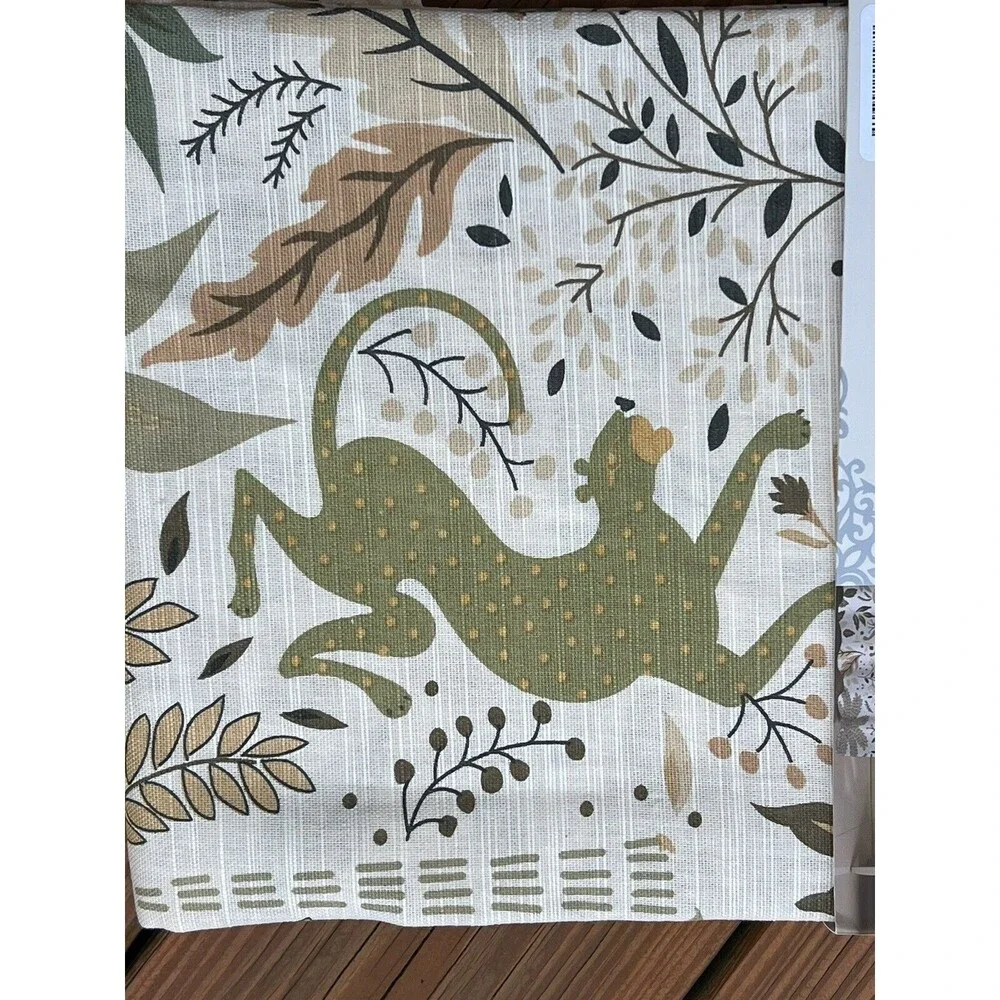Art House Claude Taupe Fabric Shower Curtain Multicolor Cottage Beige New